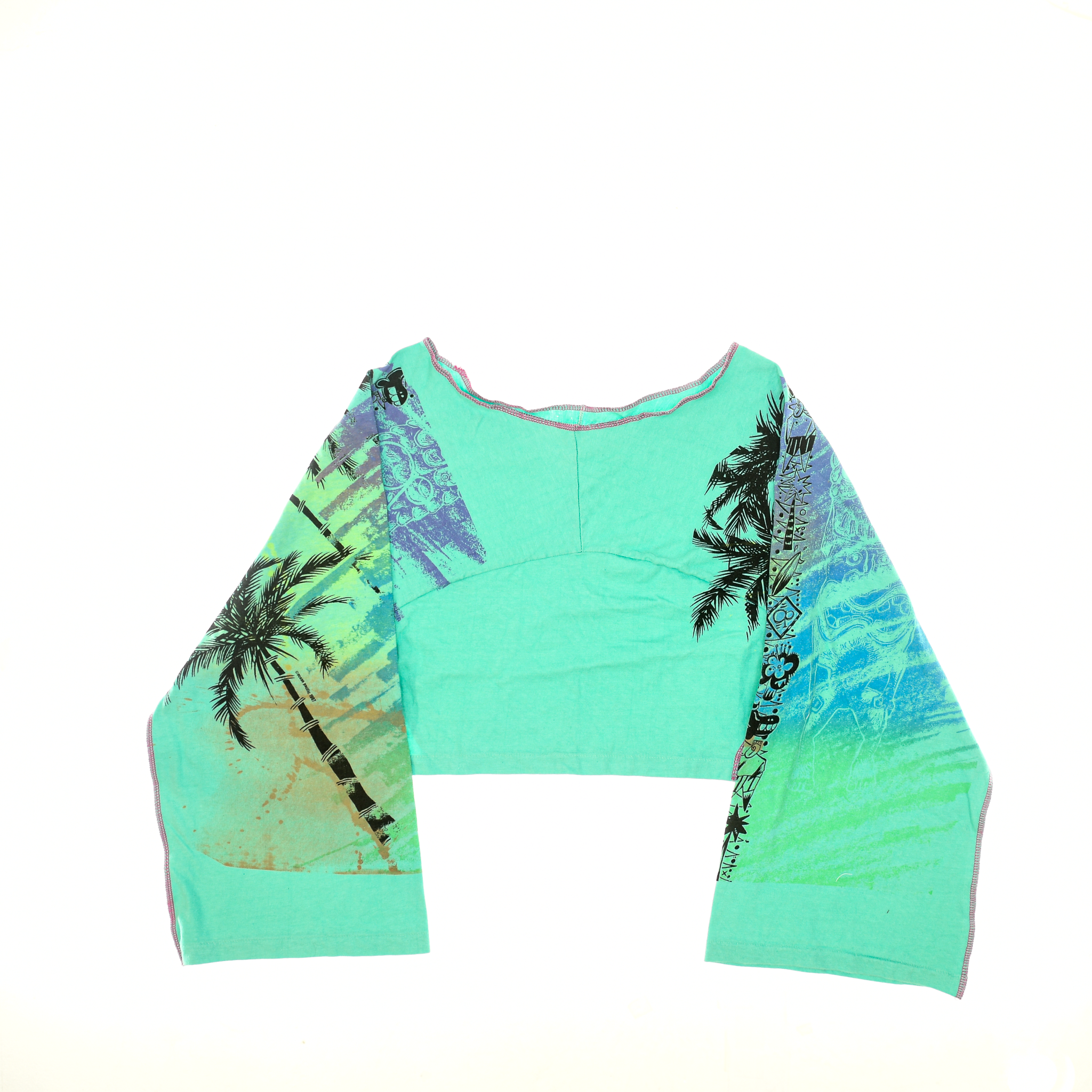 Bright Tropical Reversible Crop Top