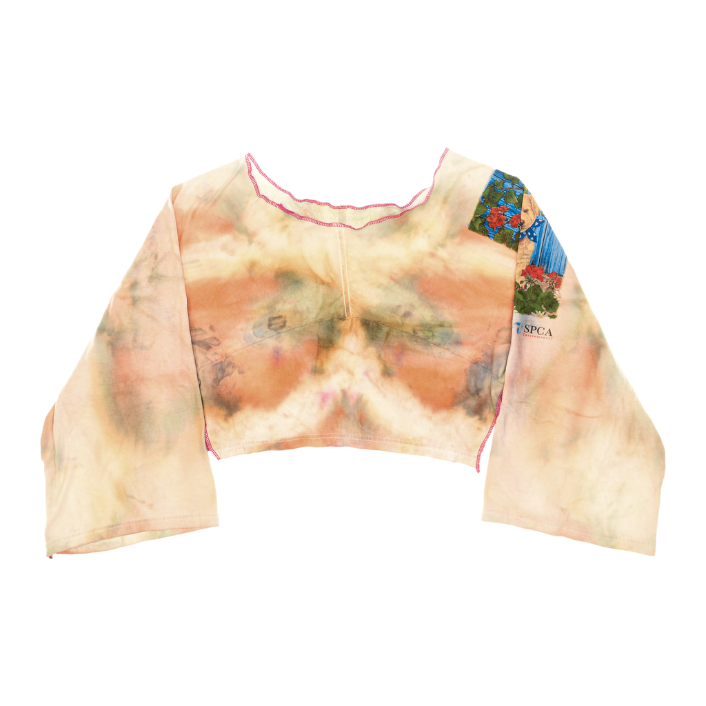 Puppy Dog Ice Dye Reversible Crop Top