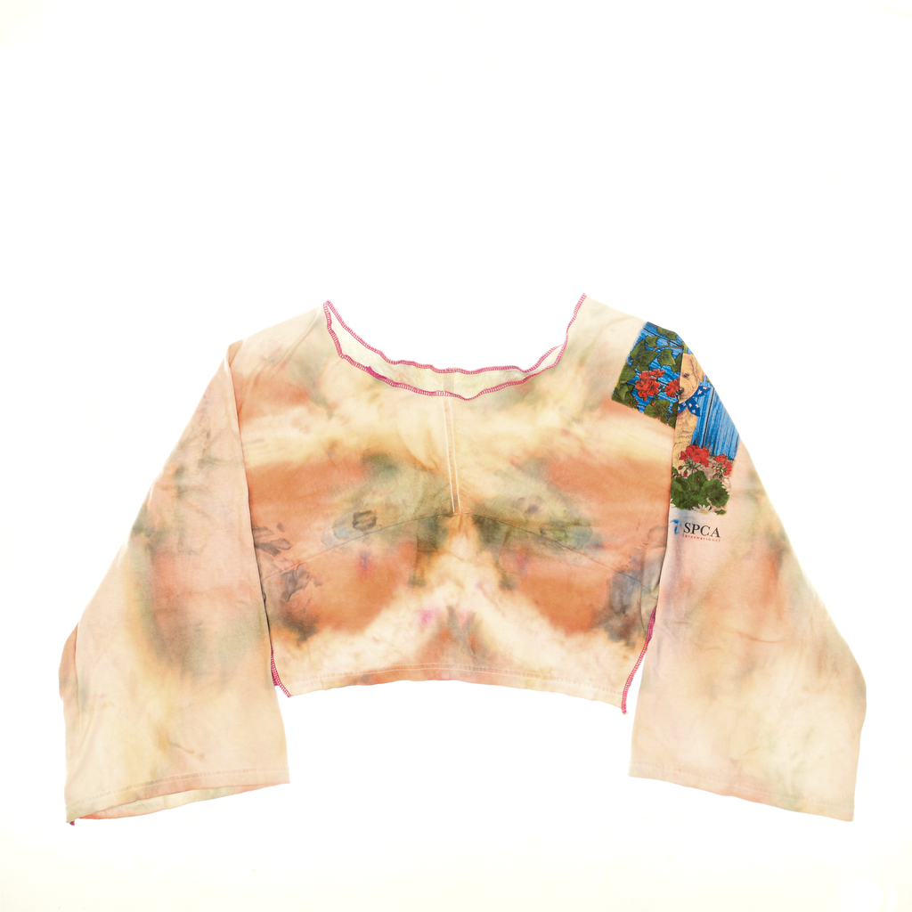 Puppy Dog Ice Dye Reversible Crop Top