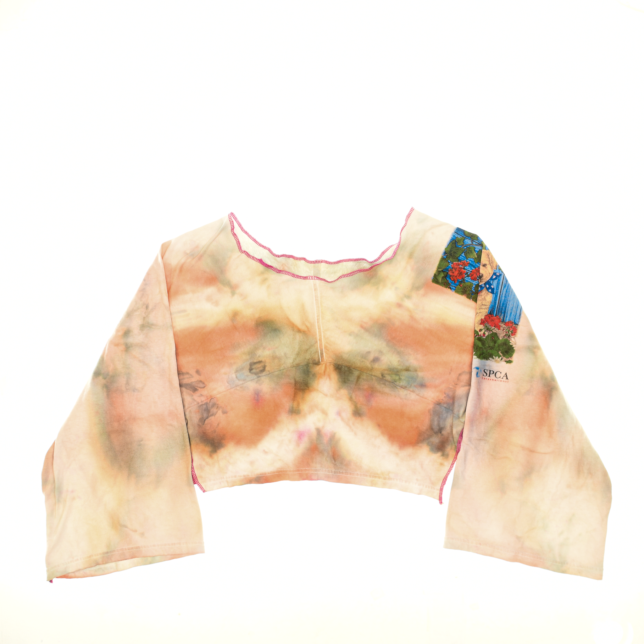 Puppy Dog Ice Dye Reversible Crop Top