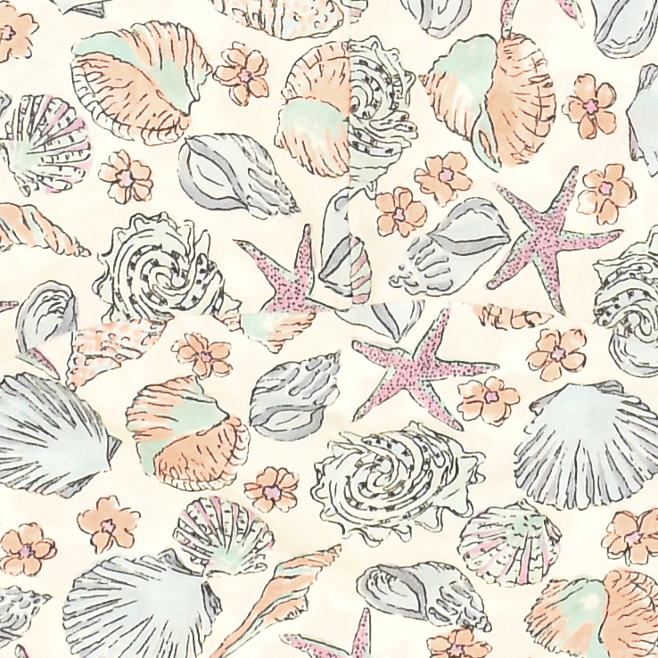 Seashell Print Reversible Crop Top