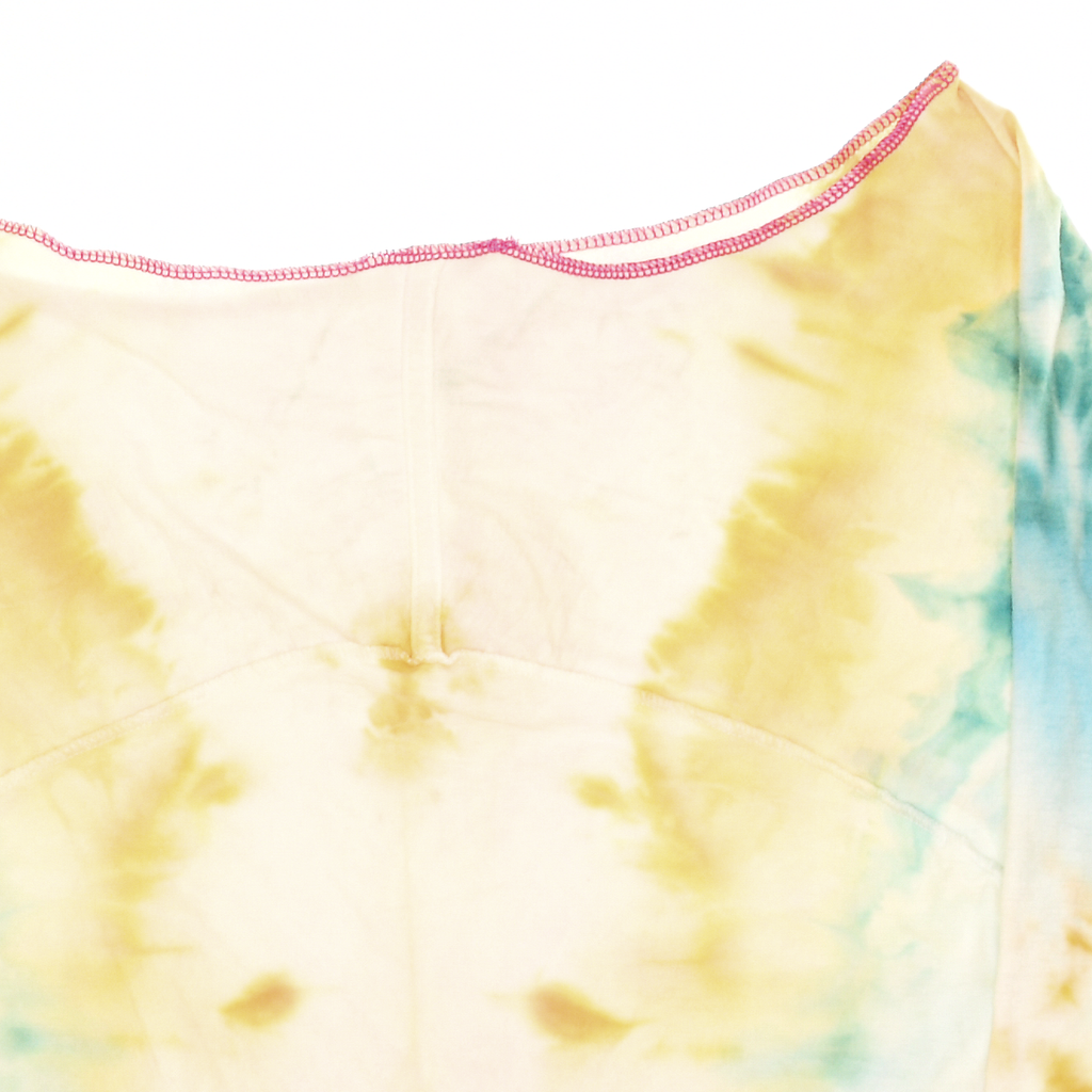 Blue & Orange Tie Dye Reversible Crop Top