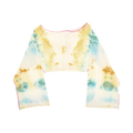 Blue & Orange Tie Dye Reversible Crop Top