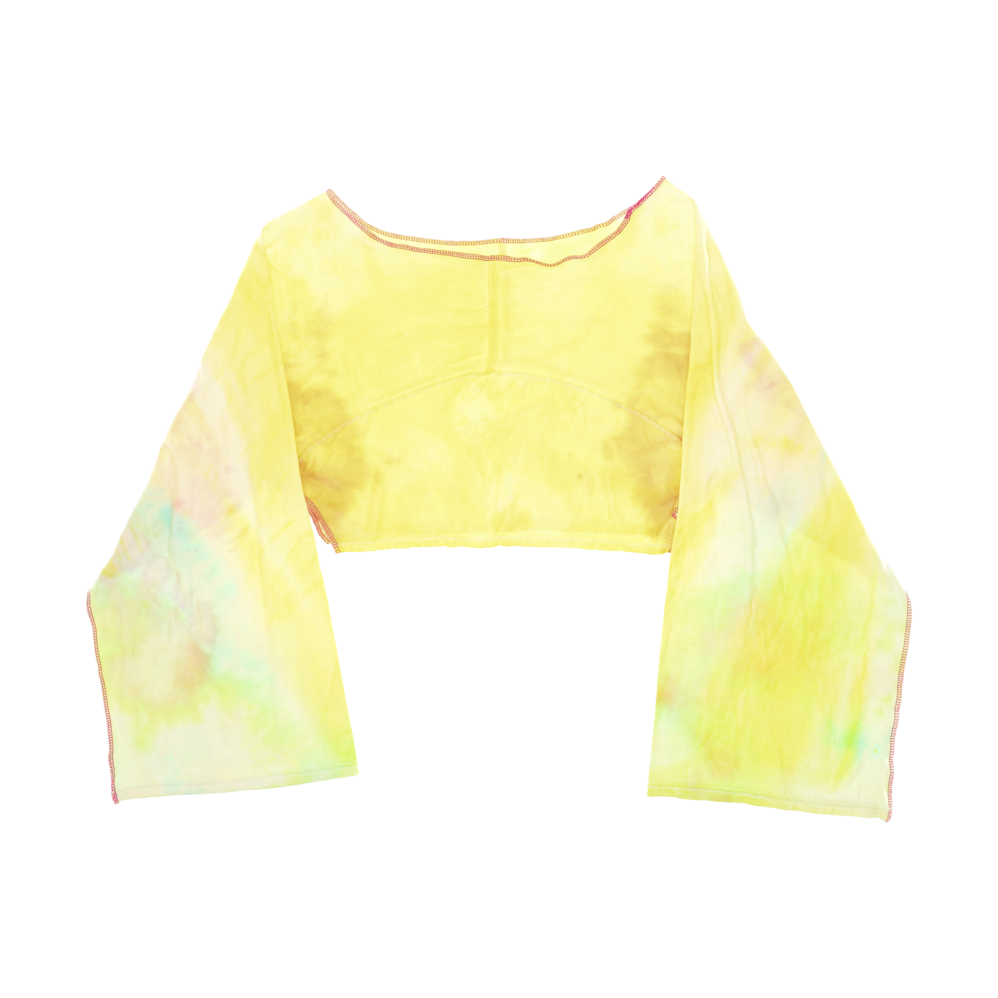 Yellow Tie Dye Reversible Crop Top