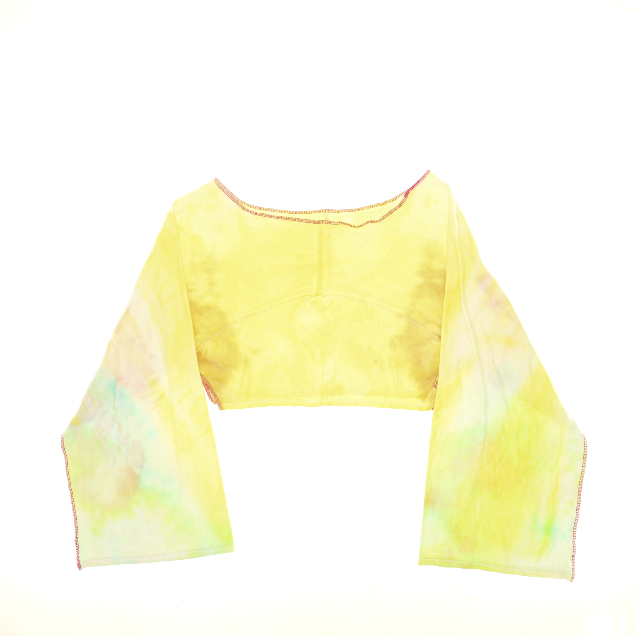 Yellow Tie Dye Reversible Crop Top