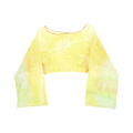 Yellow Tie Dye Reversible Crop Top