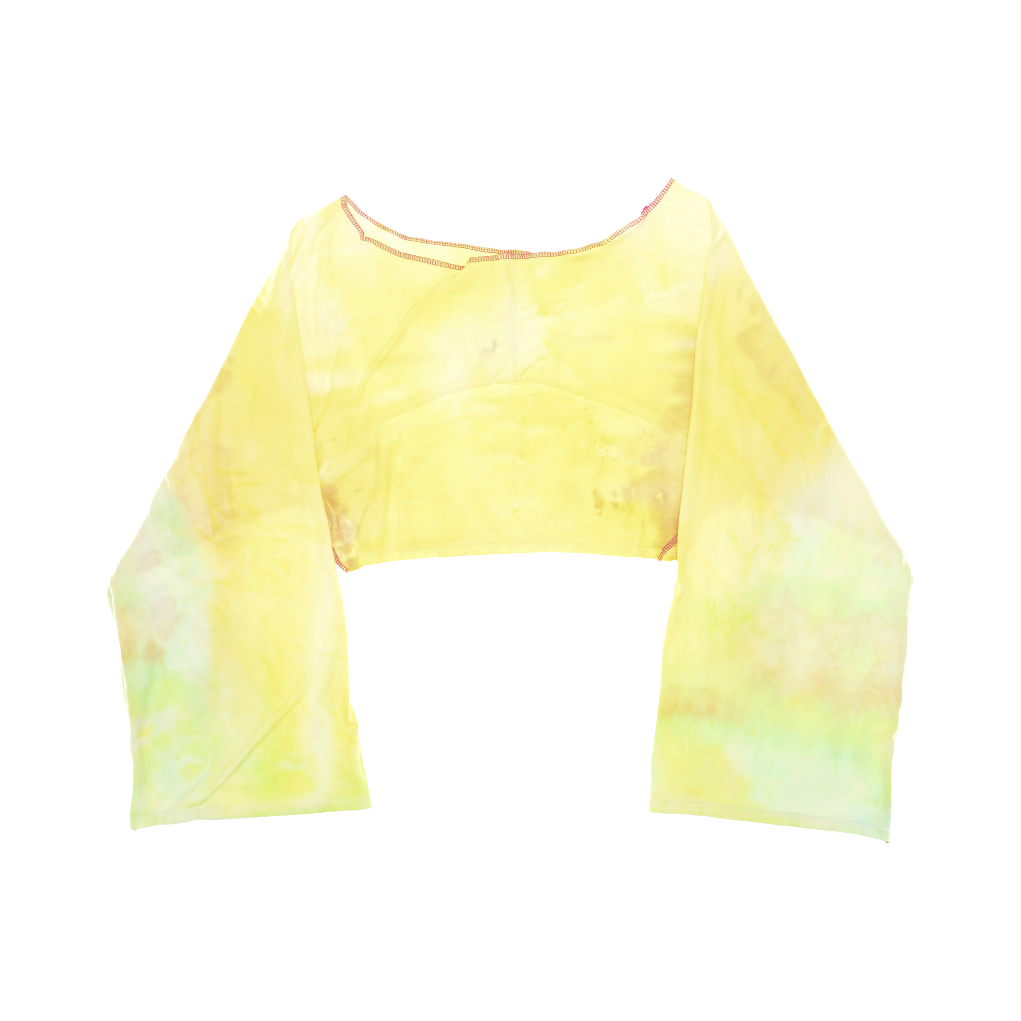 Yellow Tie Dye Reversible Crop Top
