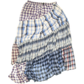 Blue, White, & Red Asymmetrical Boxer Skirt Maxi