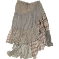 Neutral Color Asymmetrical Boxer Skirt Maxi