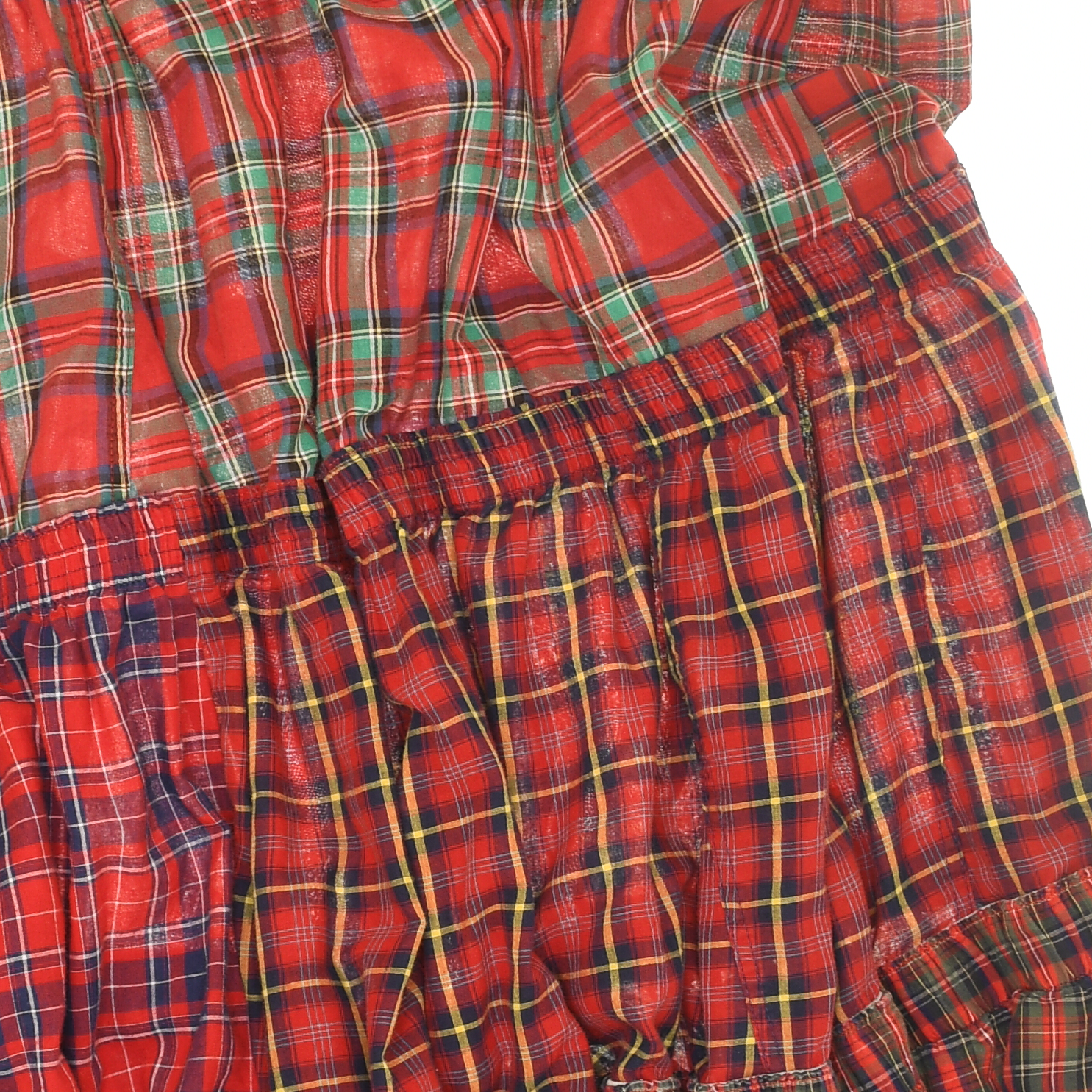 Red Asymmetrical Boxer Skirt Maxi