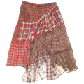 Red Asymmetrical Boxer Skirt Maxi