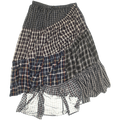 Black Asymmetrical Boxer Skirt Maxi