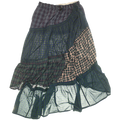 Jewel Toned Asymmetrical Boxer Skirt Maxi