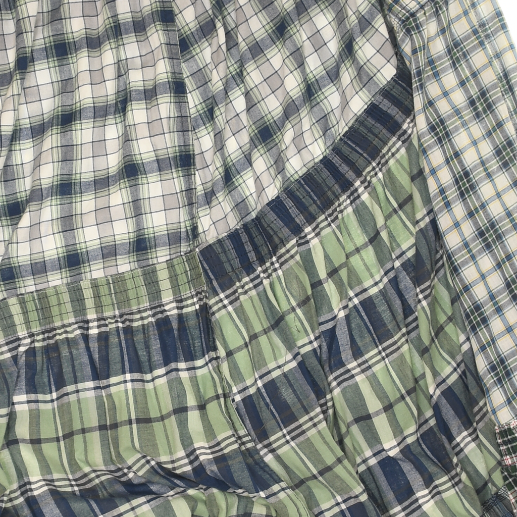 Green Asymmetrical Boxer Skirt Maxi
