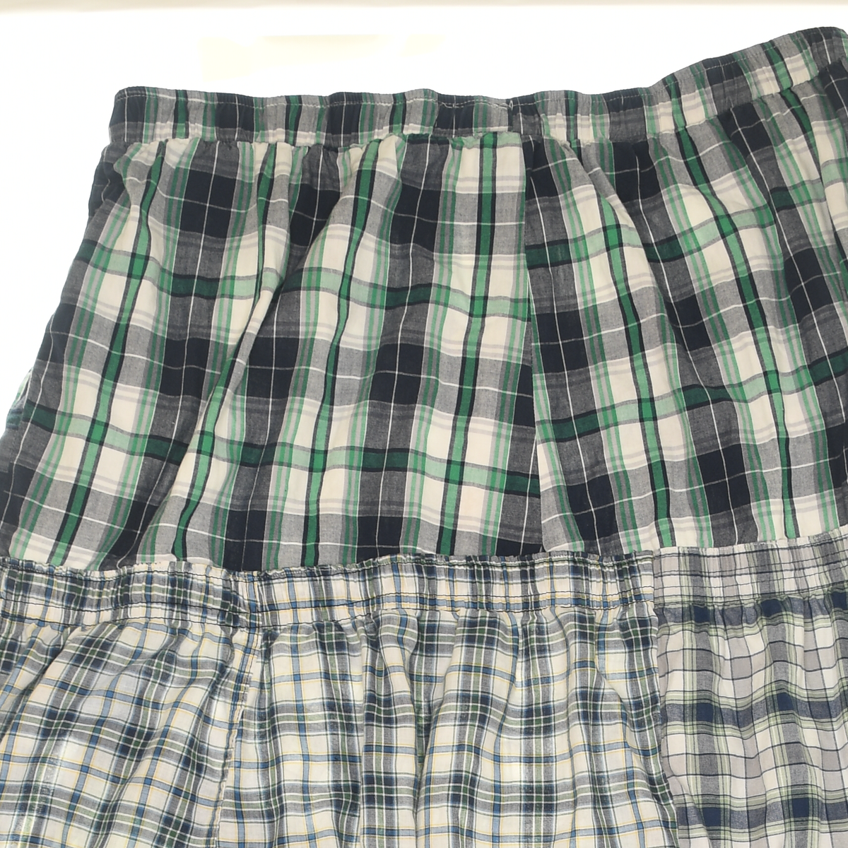 Green Asymmetrical Boxer Skirt Maxi