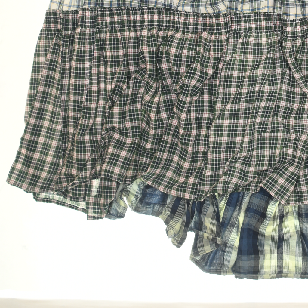 Green Asymmetrical Boxer Skirt Maxi