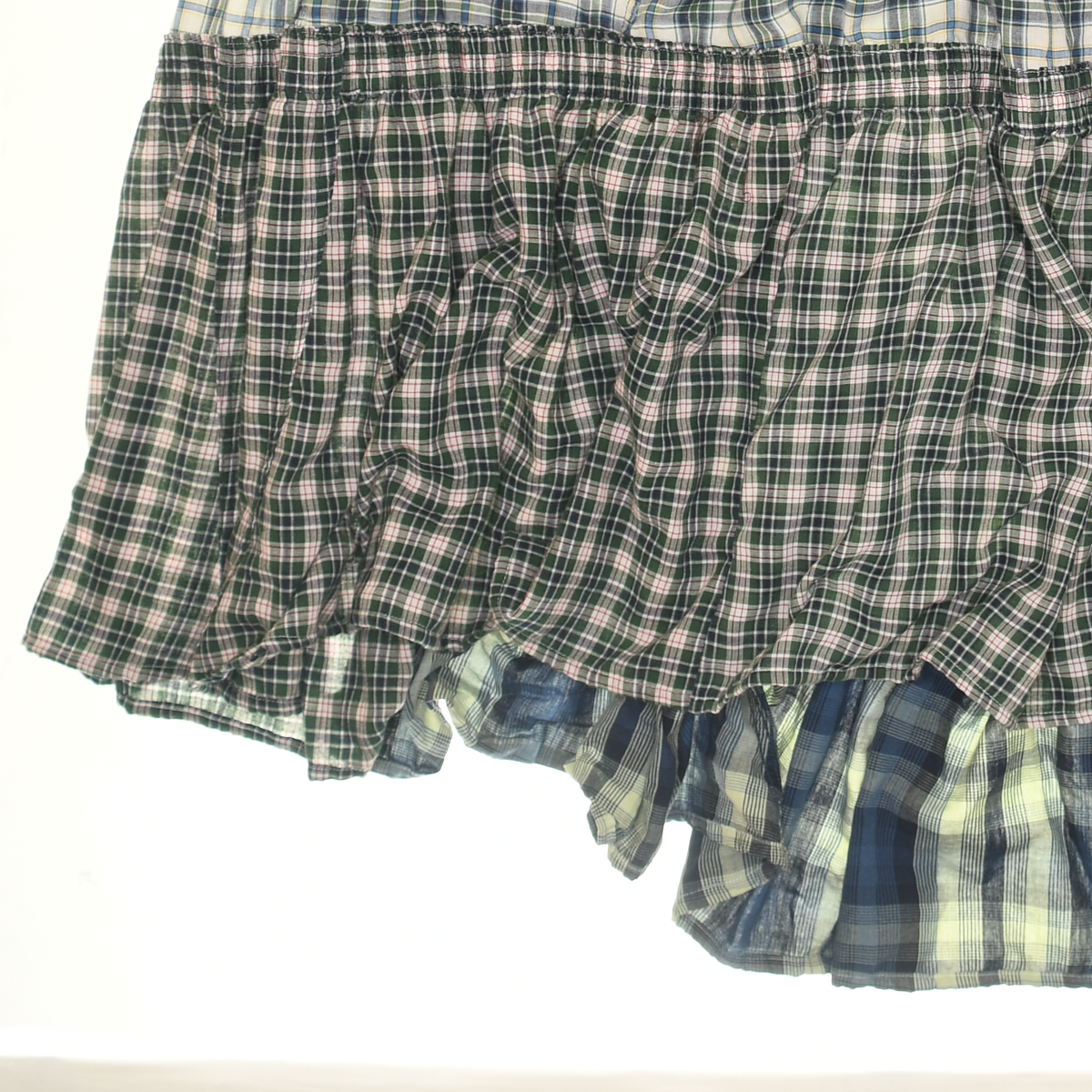 Green Asymmetrical Boxer Skirt Maxi