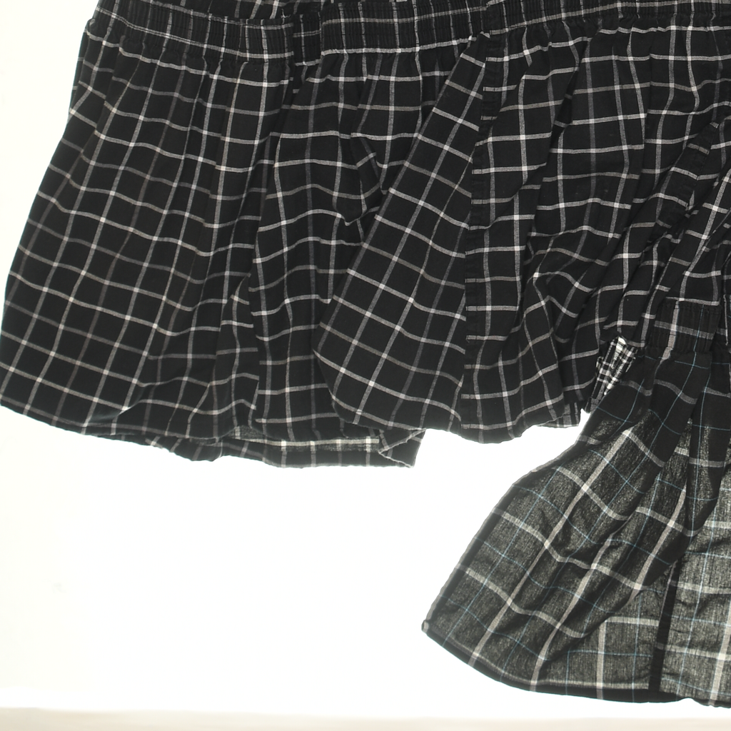 Black & White Asymmetrical Boxer Skirt Maxi