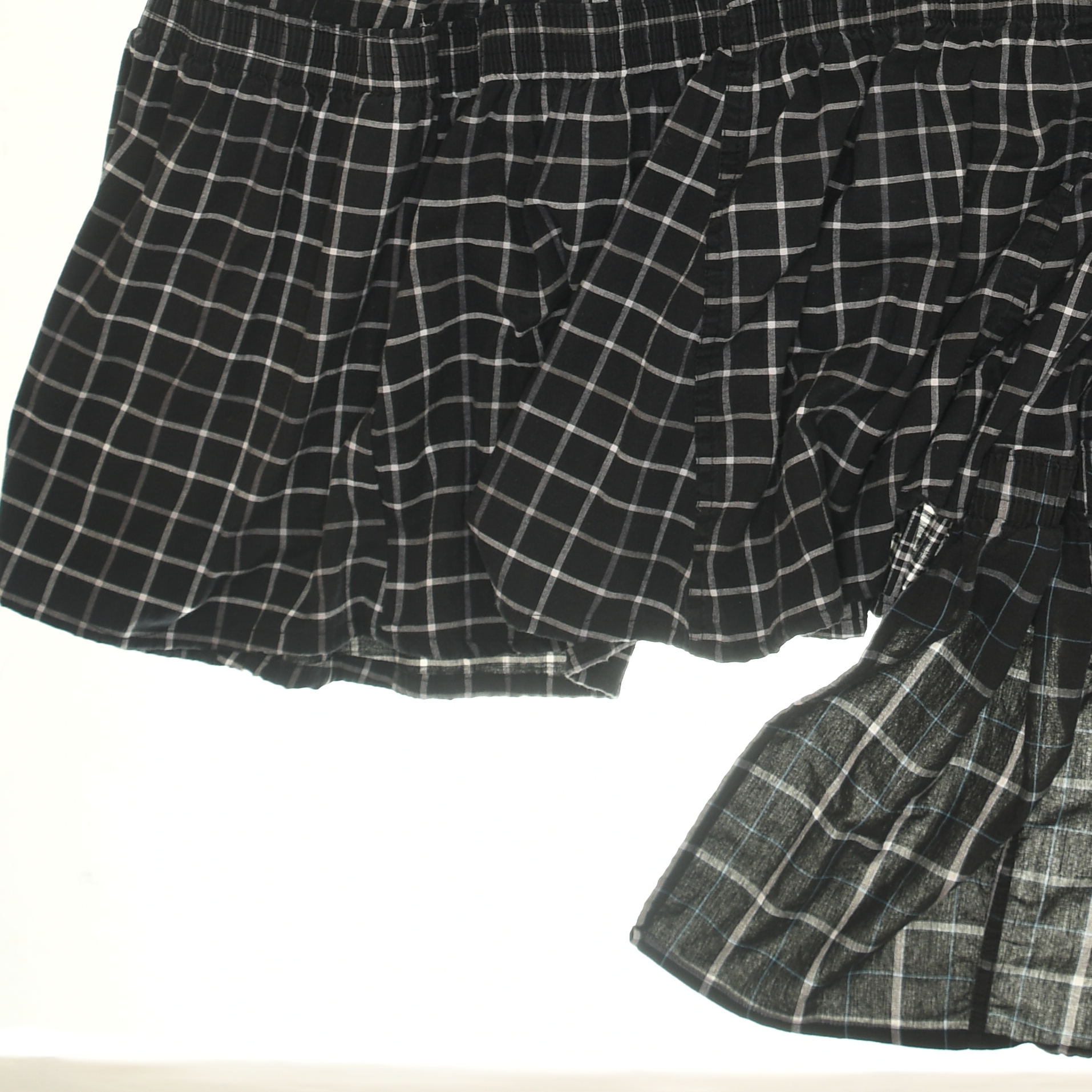 Black & White Asymmetrical Boxer Skirt Maxi