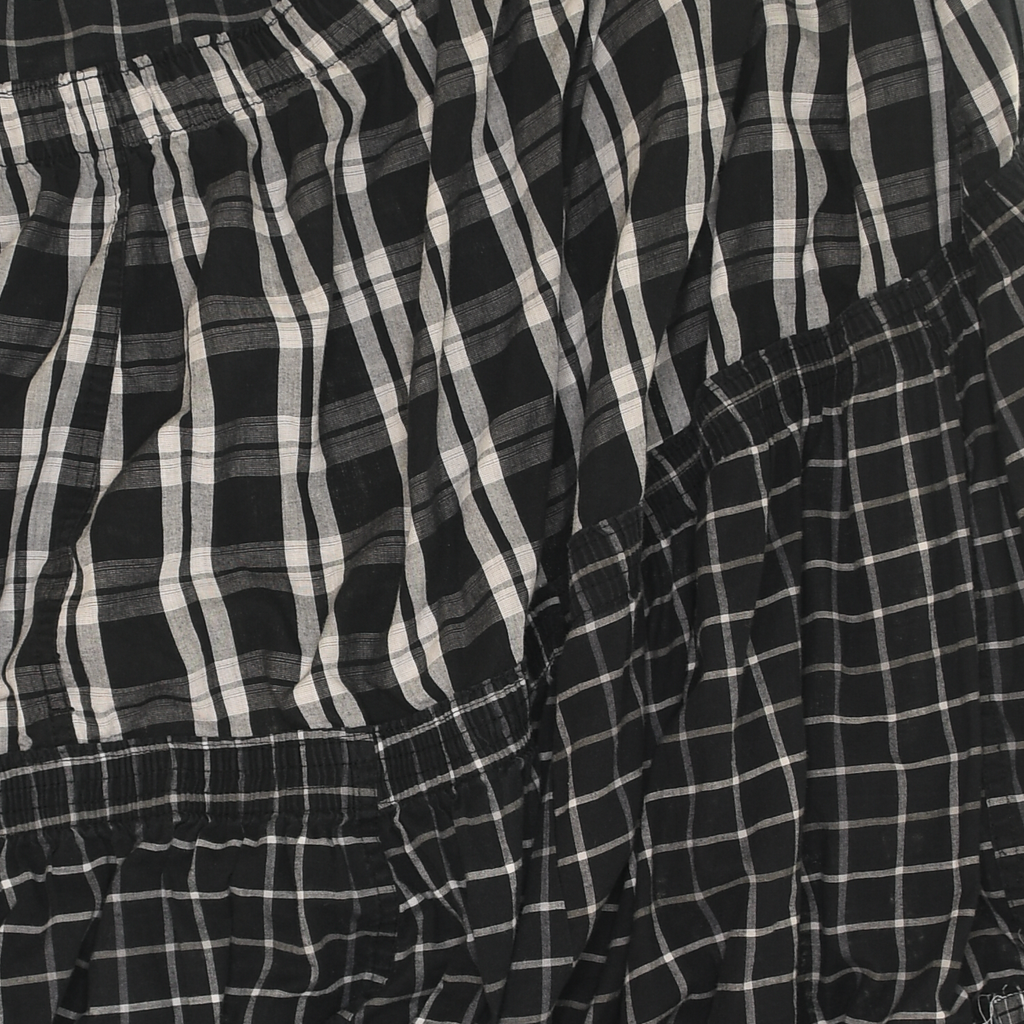 Black & White Asymmetrical Boxer Skirt Maxi