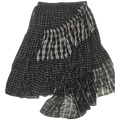 Black & White Asymmetrical Boxer Skirt Maxi