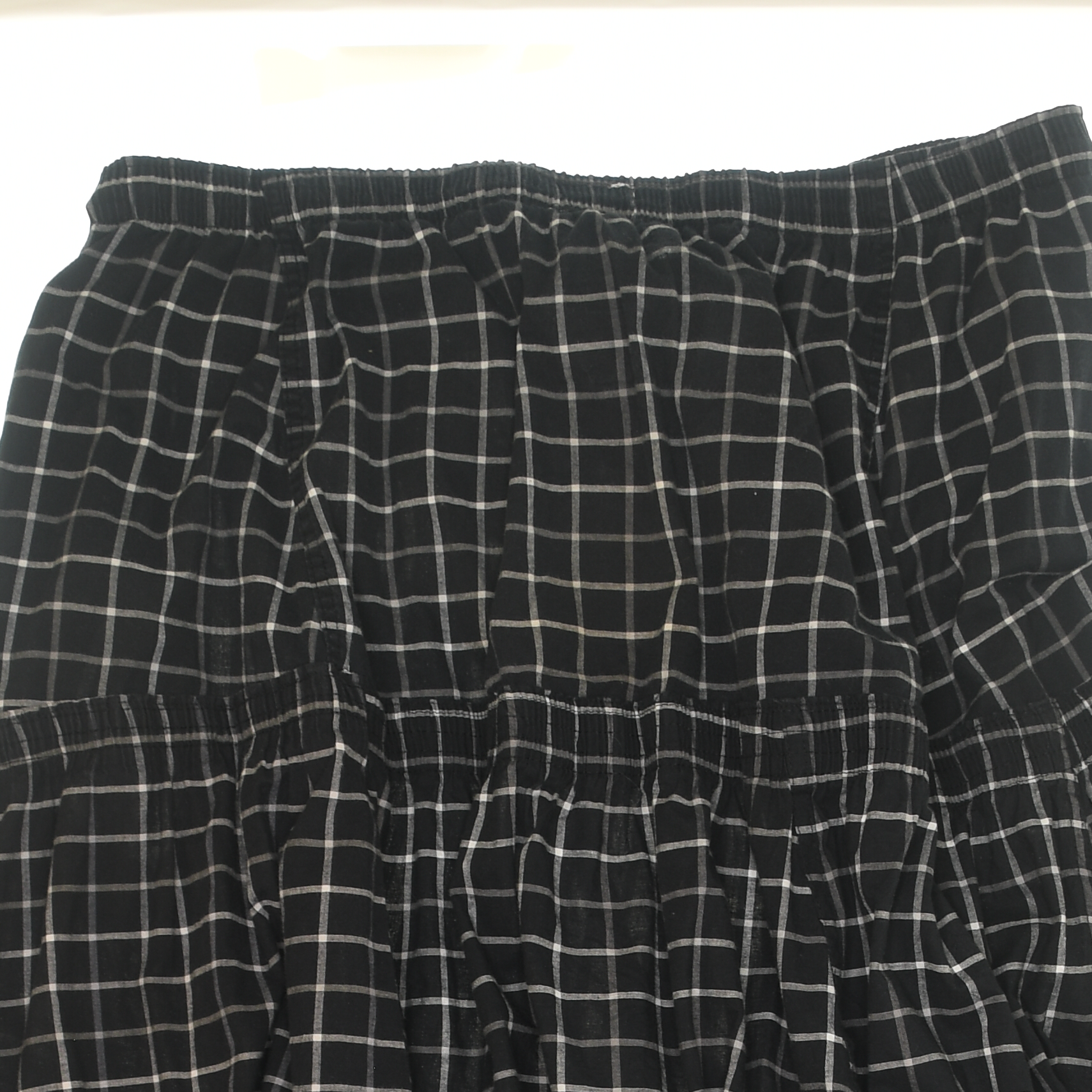 Black & White Asymmetrical Boxer Skirt Maxi