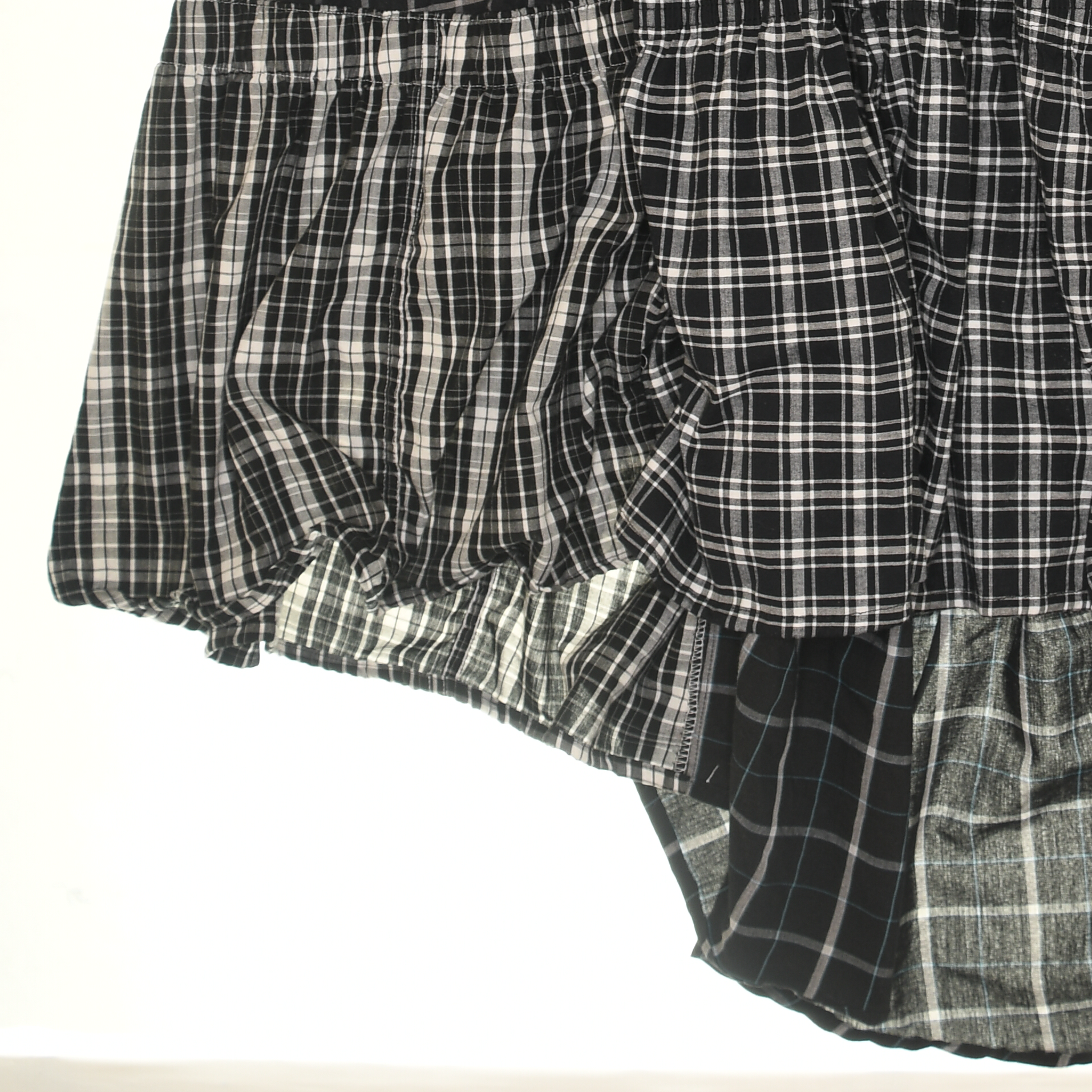 Black & White Asymmetrical Boxer Skirt Maxi