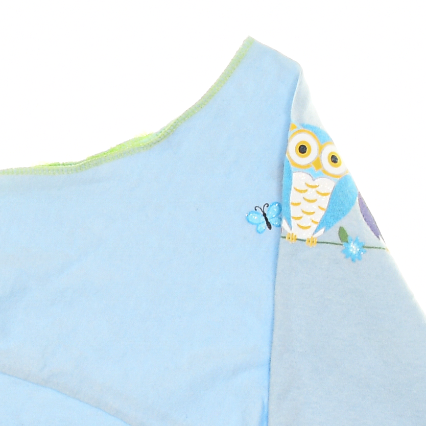 Light Blue Owl Reversible Crop Top