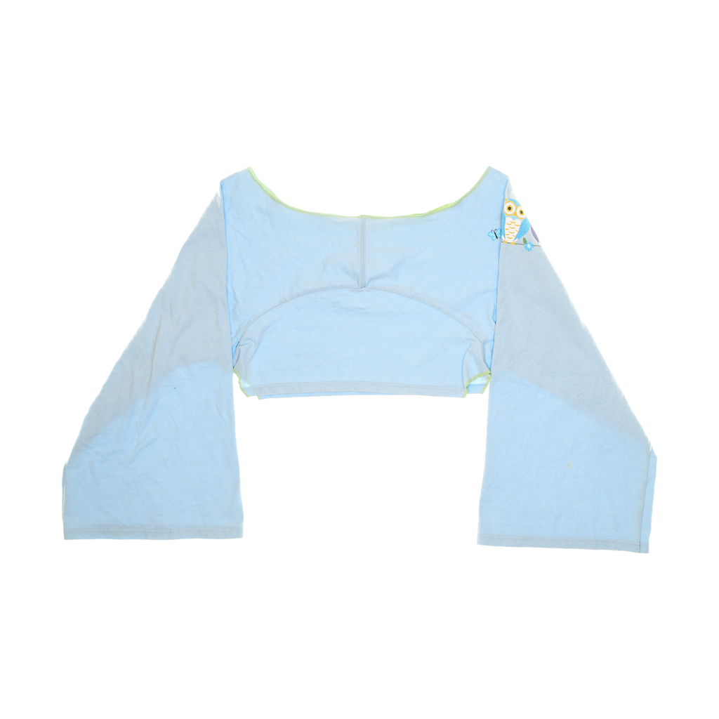 Light Blue Owl Reversible Crop Top
