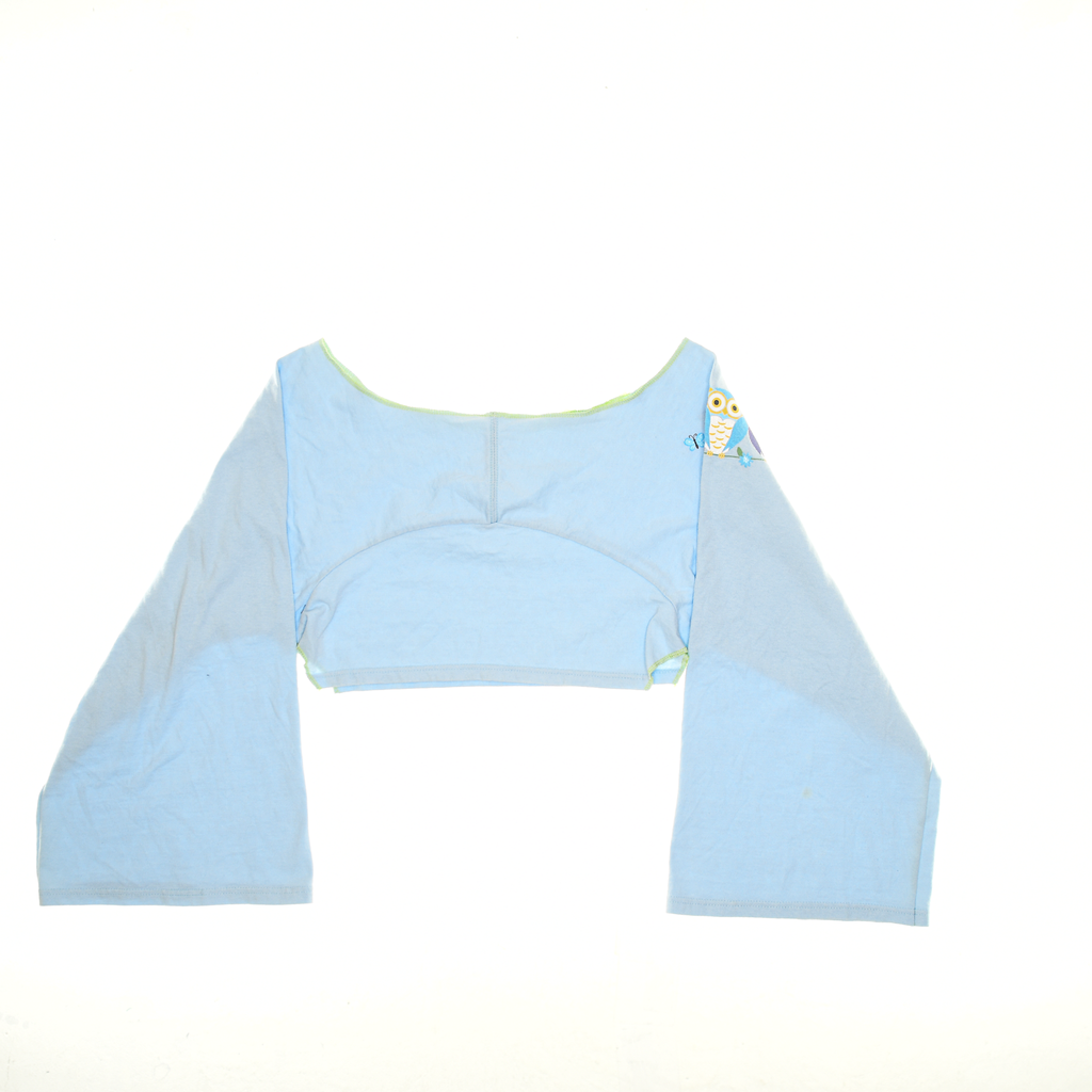 Light Blue Owl Reversible Crop Top