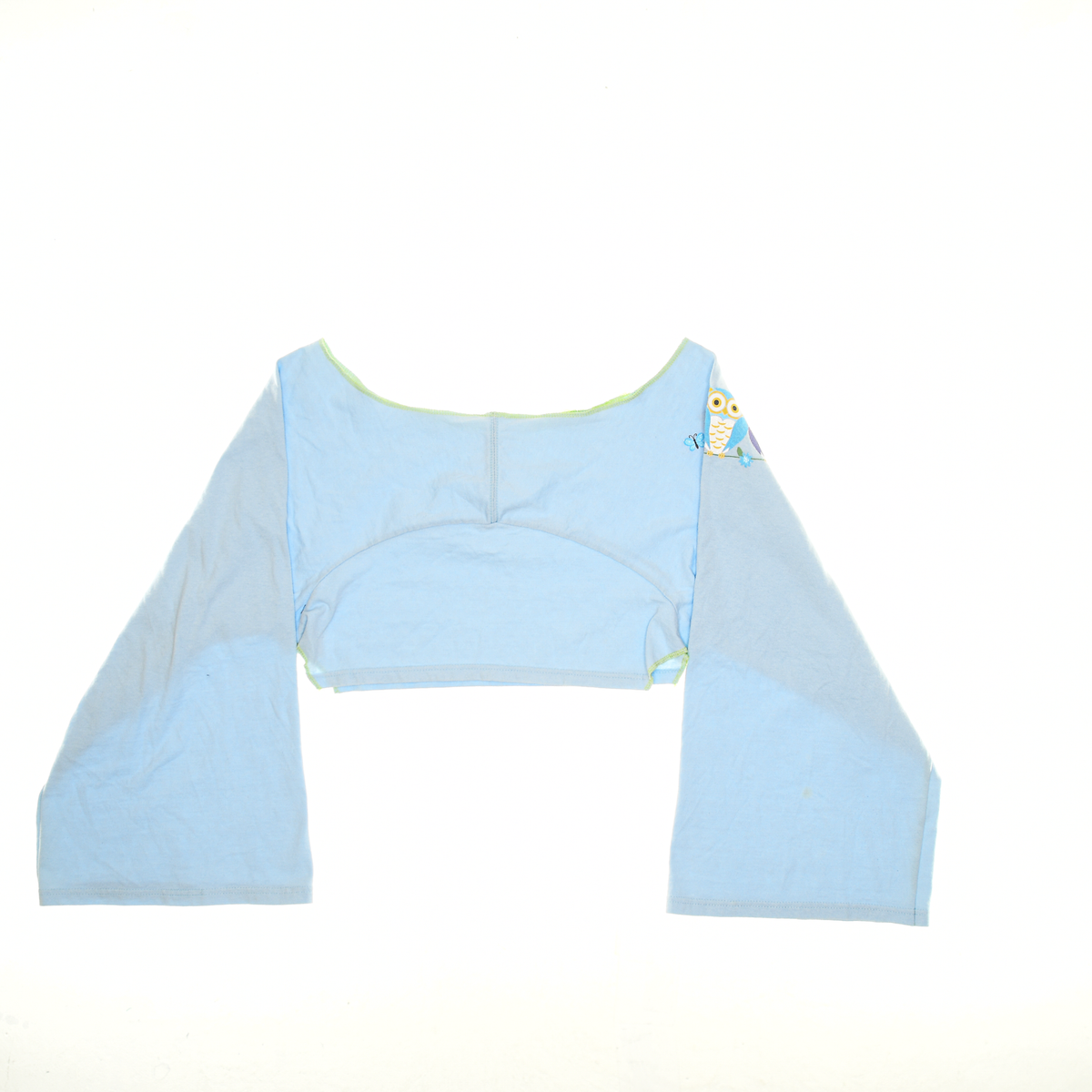 Light Blue Owl Reversible Crop Top