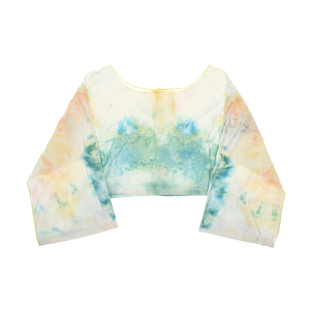 Blue Ice Dye Reversible Crop Top
