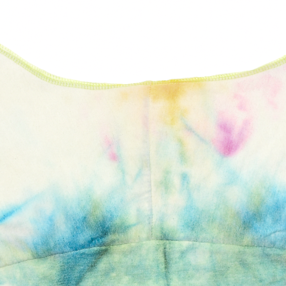 Blue Ice Dye Reversible Crop Top