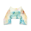 Blue Ice Dye Reversible Crop Top