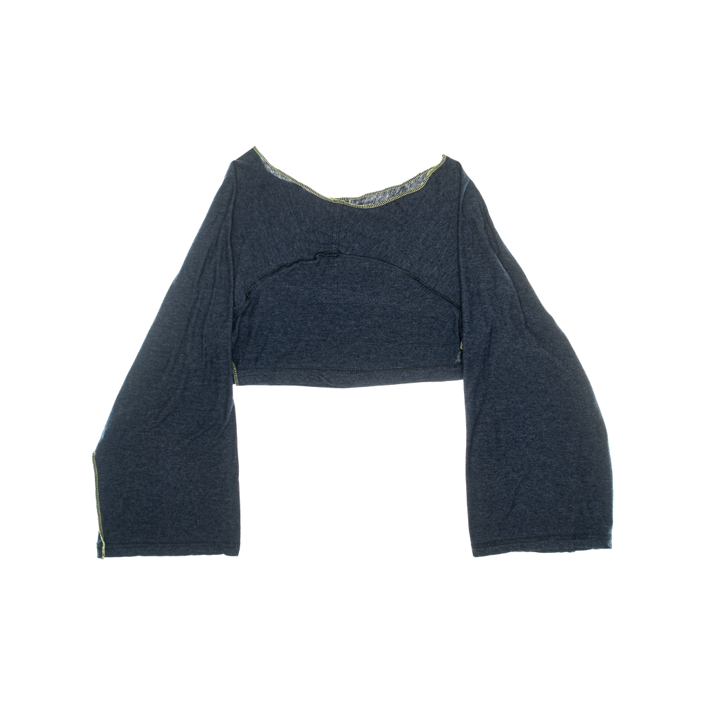 Navy Blue Reversible Crop Top