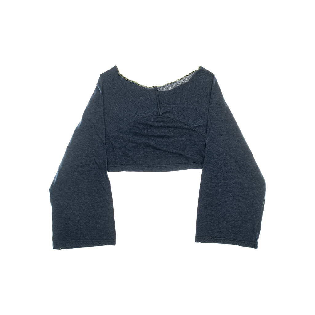 Navy Blue Reversible Crop Top