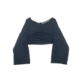 Navy Blue Reversible Crop Top