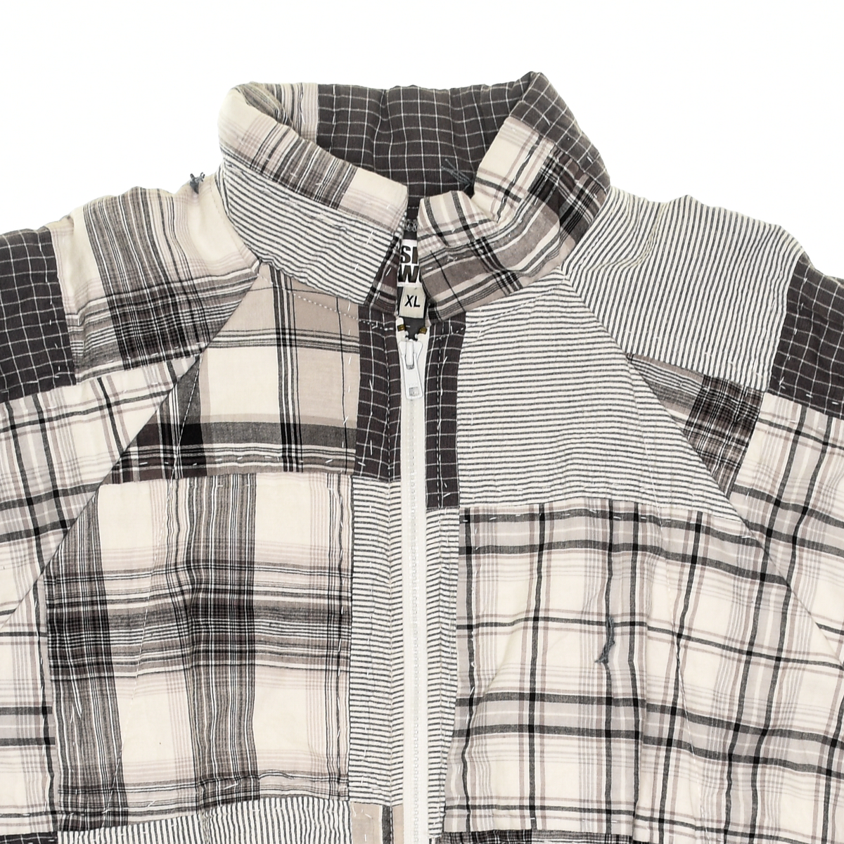 Gray Patchwork Classic Quilt Bomber
