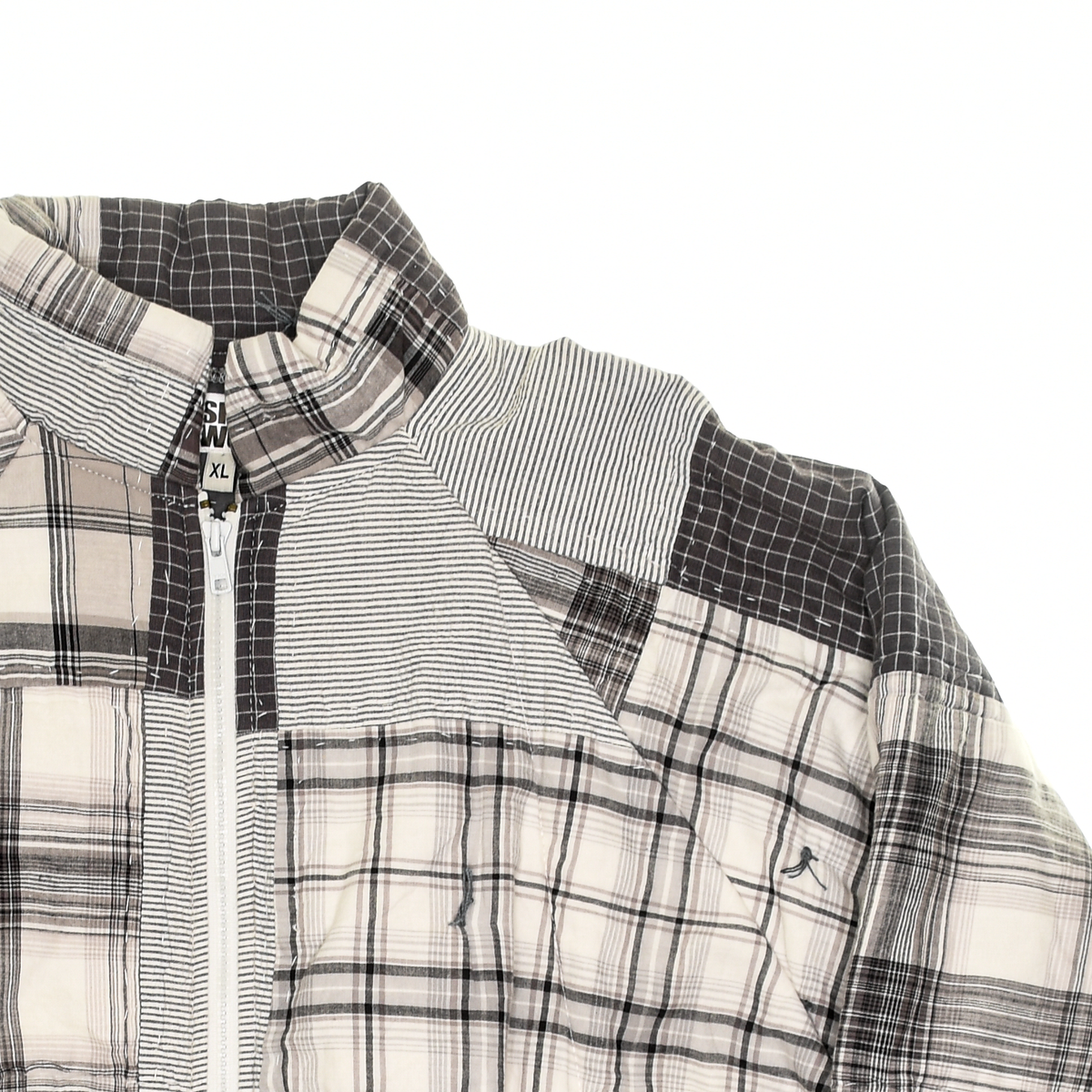 Gray Patchwork Classic Quilt Bomber