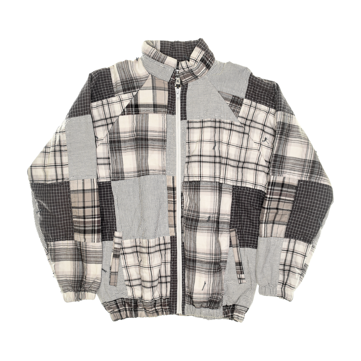 Gray Patchwork Classic Quilt Bomber