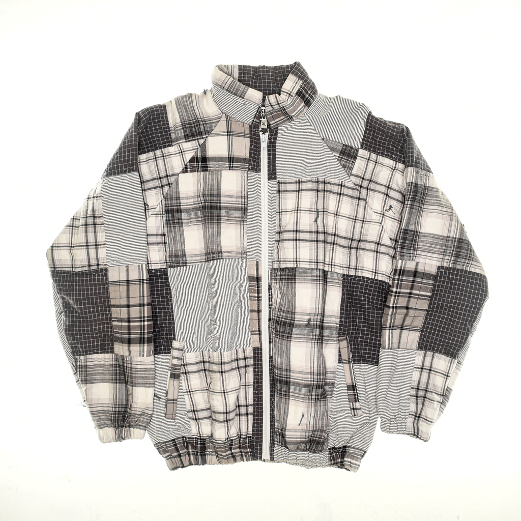 Gray Patchwork Classic Quilt Bomber