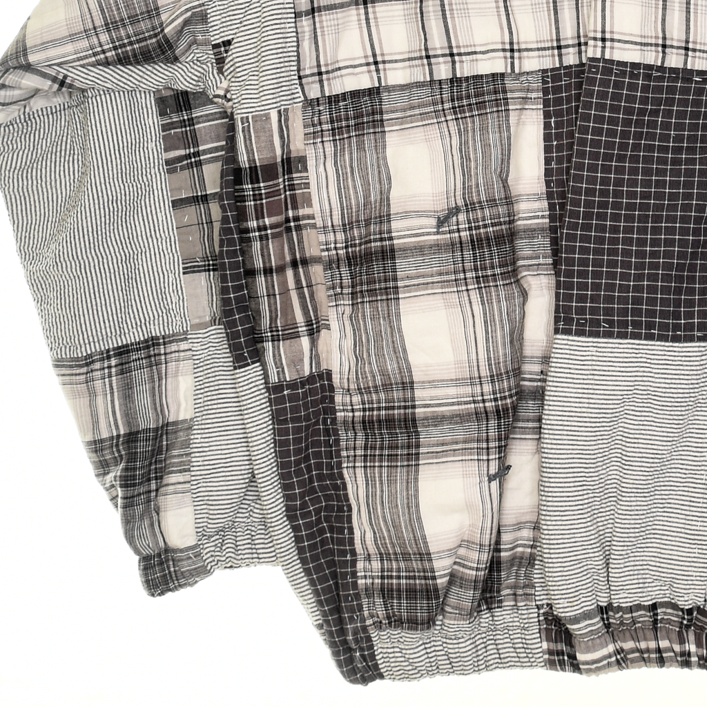 Gray Patchwork Classic Quilt Bomber