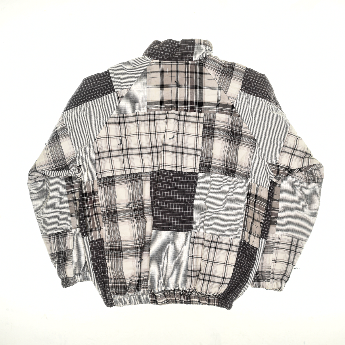 Gray Patchwork Classic Quilt Bomber