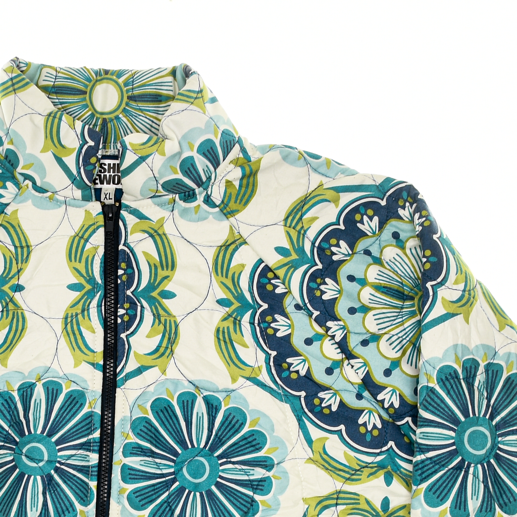 Peacock Blue Mandolin Classic Quilt Bomber