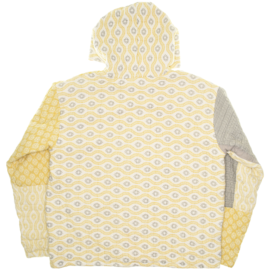Yellow & Gray Coastal Nomad Quilt Hoodie