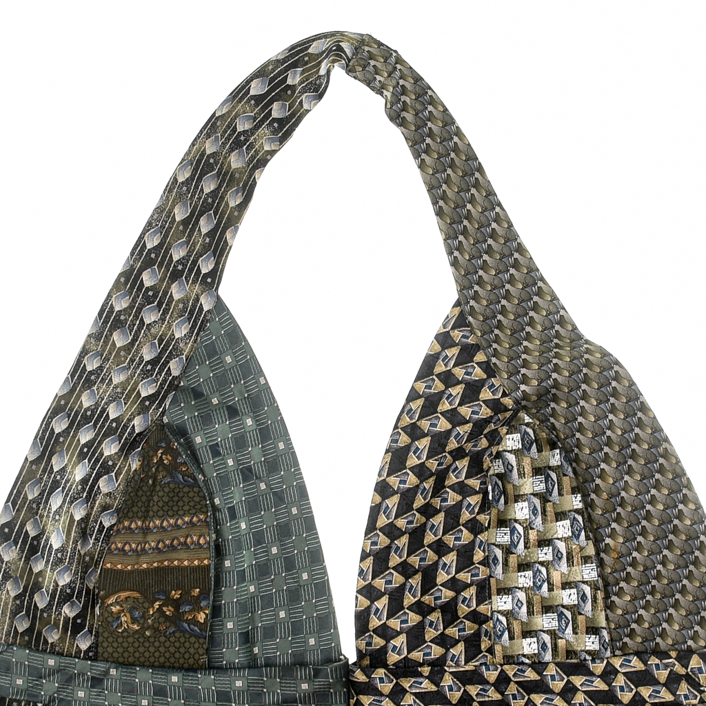 Grays & Brown Tie Halter Top