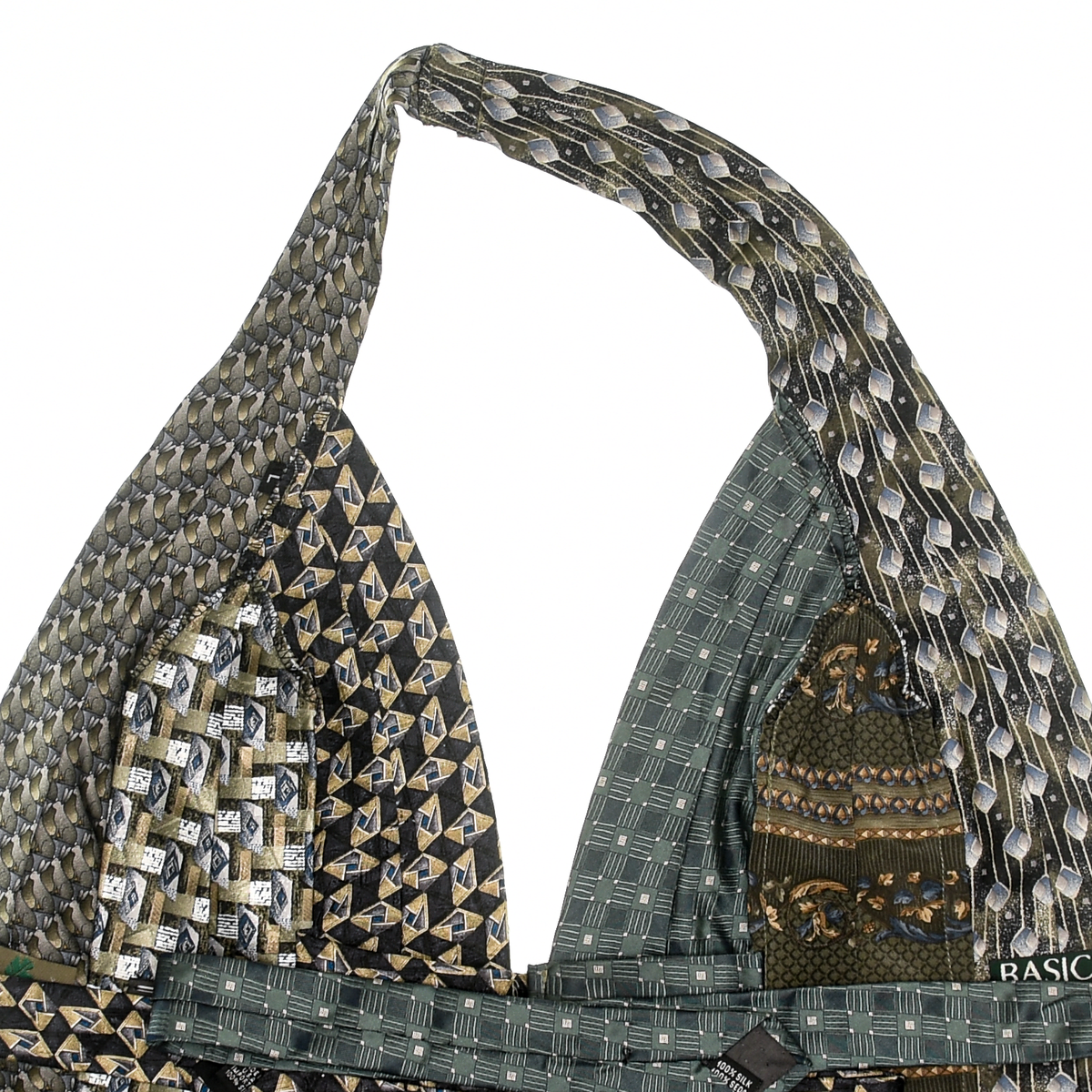 Grays & Brown Tie Halter Top