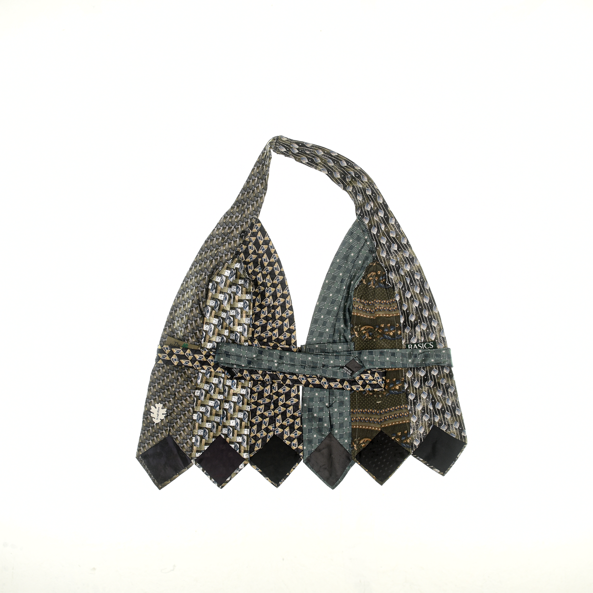 Grays & Brown Tie Halter Top