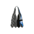 Black & Blue Tie Halter Top