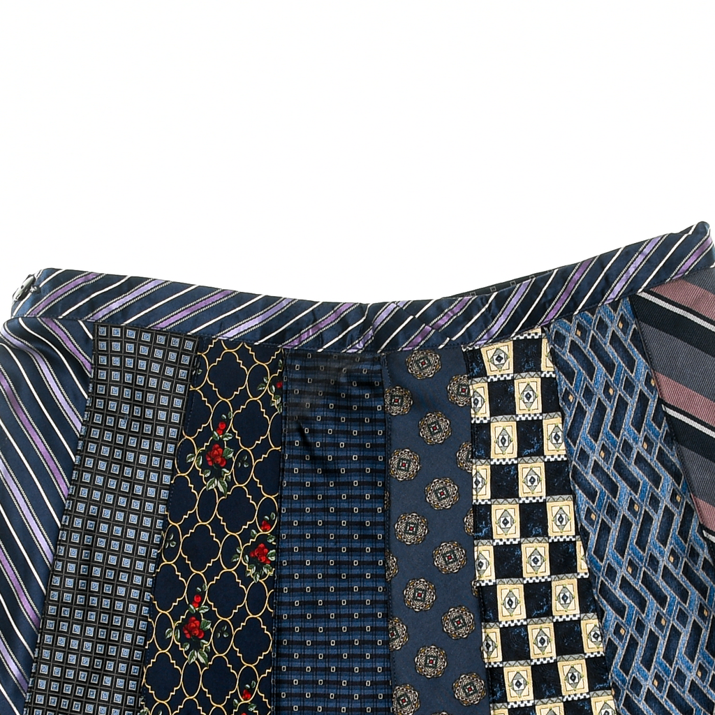 Mixed Blues Tie Skirt